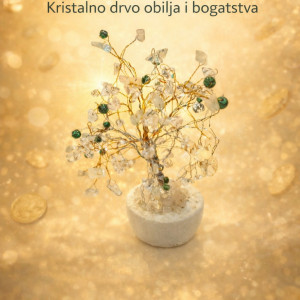 drvo kristala prosperitet, citrin značenje, gorski kristal značenje, malahit značenje, kristali za obilje, kristali za uspjeh, kristali za novac, zaštitni kristali, dekoracija za dom energija, MelAureus by Melanija Maružin